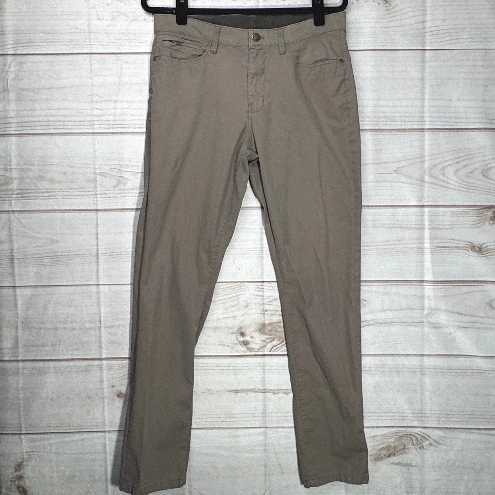 English Laundry Mens 32x32 Khaki Tan 5-Pocket Stretch Pants Cotton Nylon Hiking